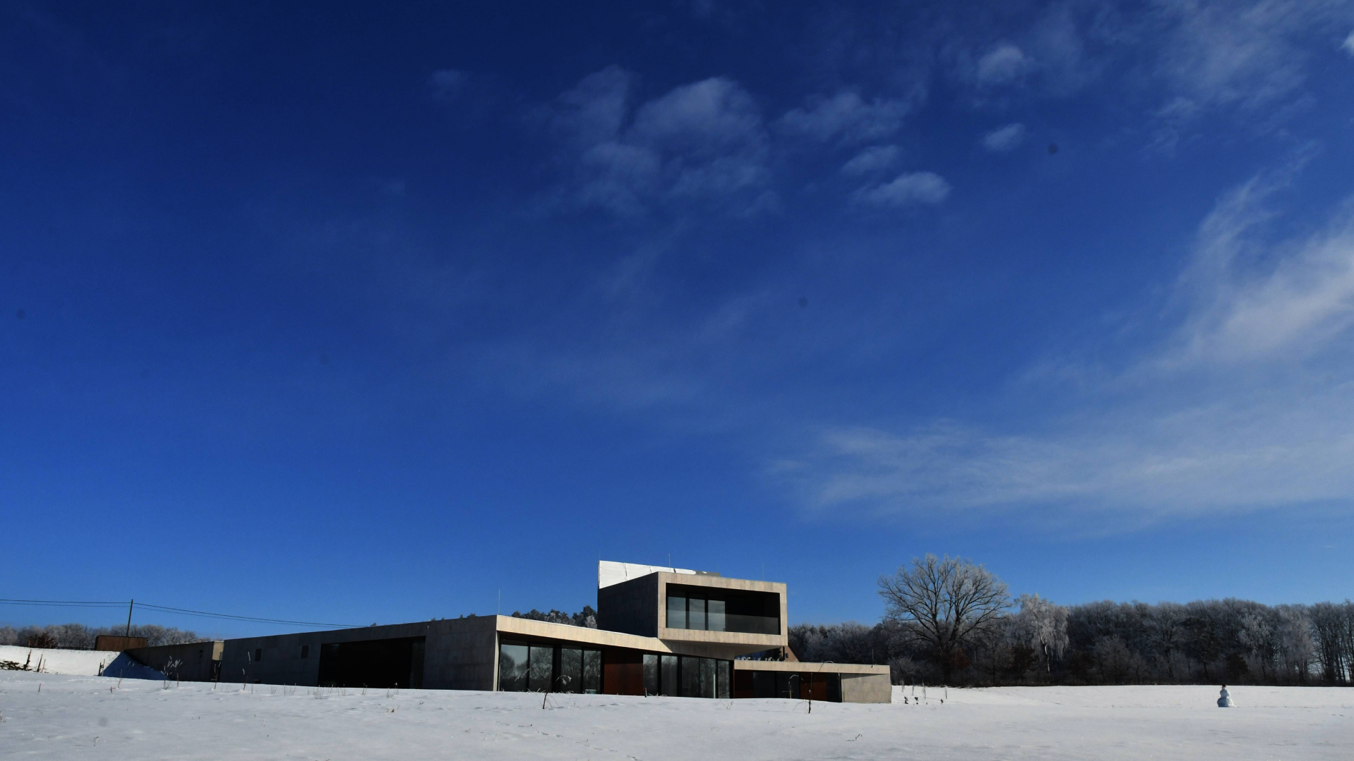 Winter House Front